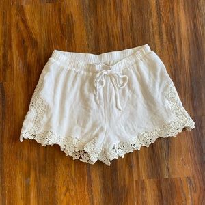 UO Pins and Needles lace pull on shorts